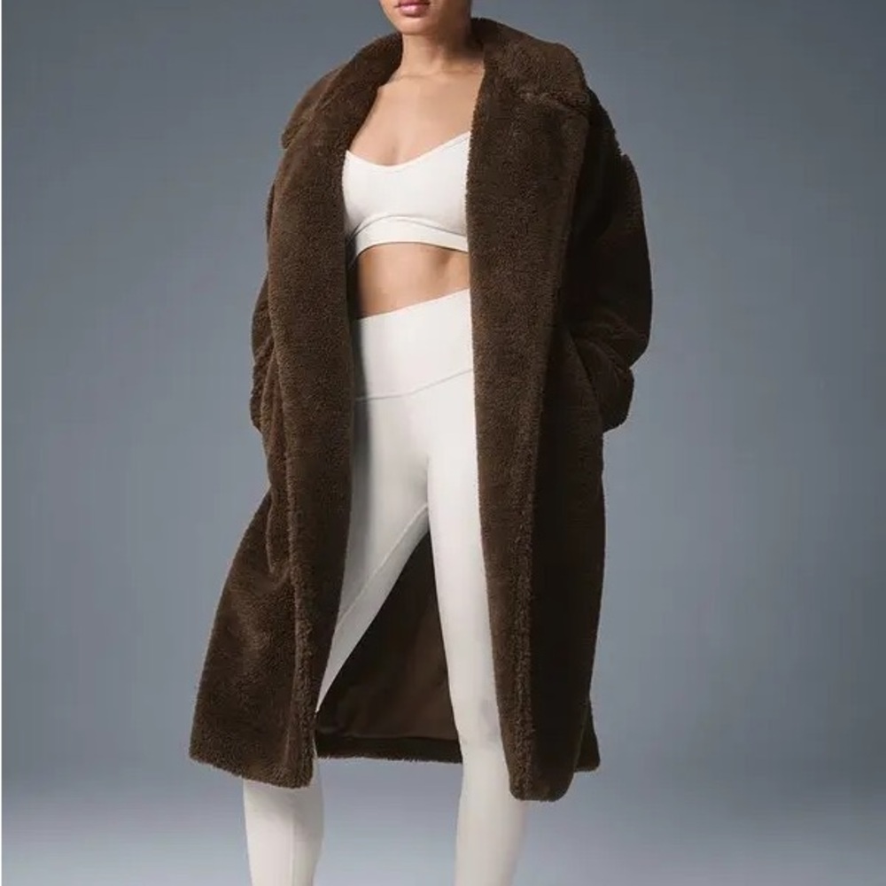 Brown Plush Teddy Coat - Women